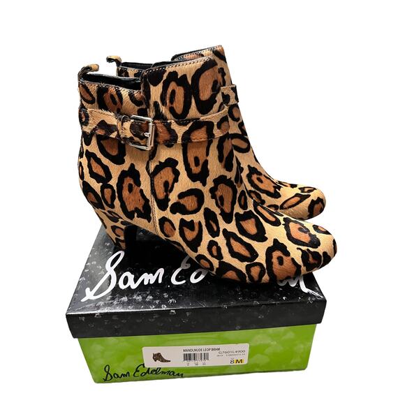 Sam Edelman Mandi Leopard Booties Size 8 NWT - Picture 5 of 15